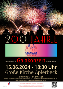 Plakat Galakonzert 2024 - 200 Jahre Kirchen- und Konzertchor
