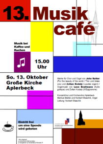 Plakat: Musikcafé Laudes Organi