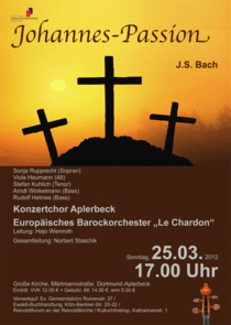 Plakat Johannes Passion 25.03.2012