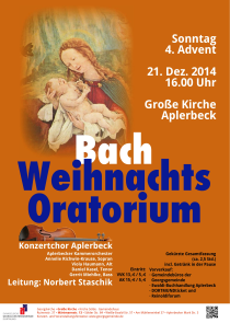 Plakat Weihnachtsoratorium 2014