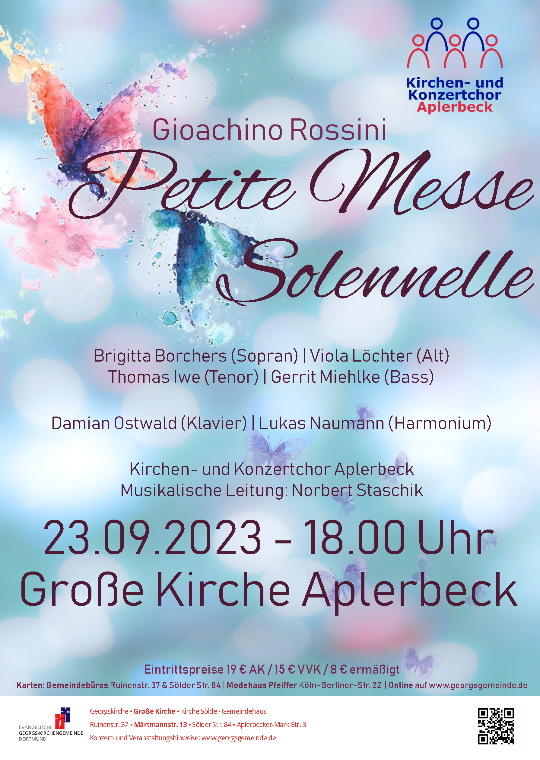 Plakat Petite Messe Solennelle in Dortmund