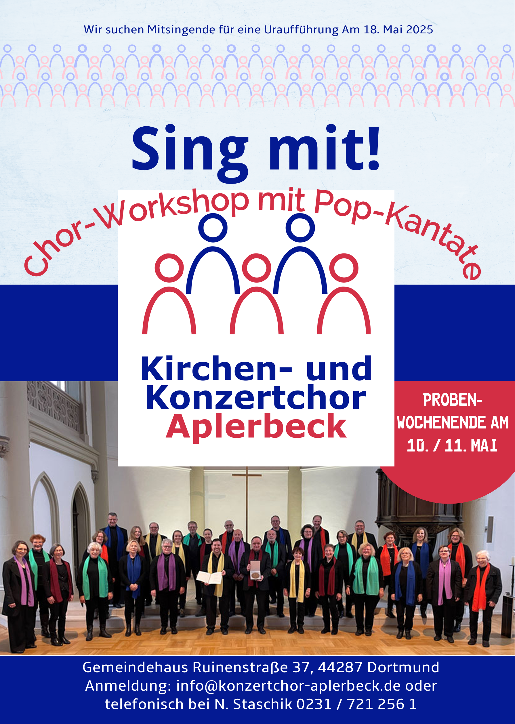 Plakat Mitgliedersuche Kirchen- und Konzertchor 2025