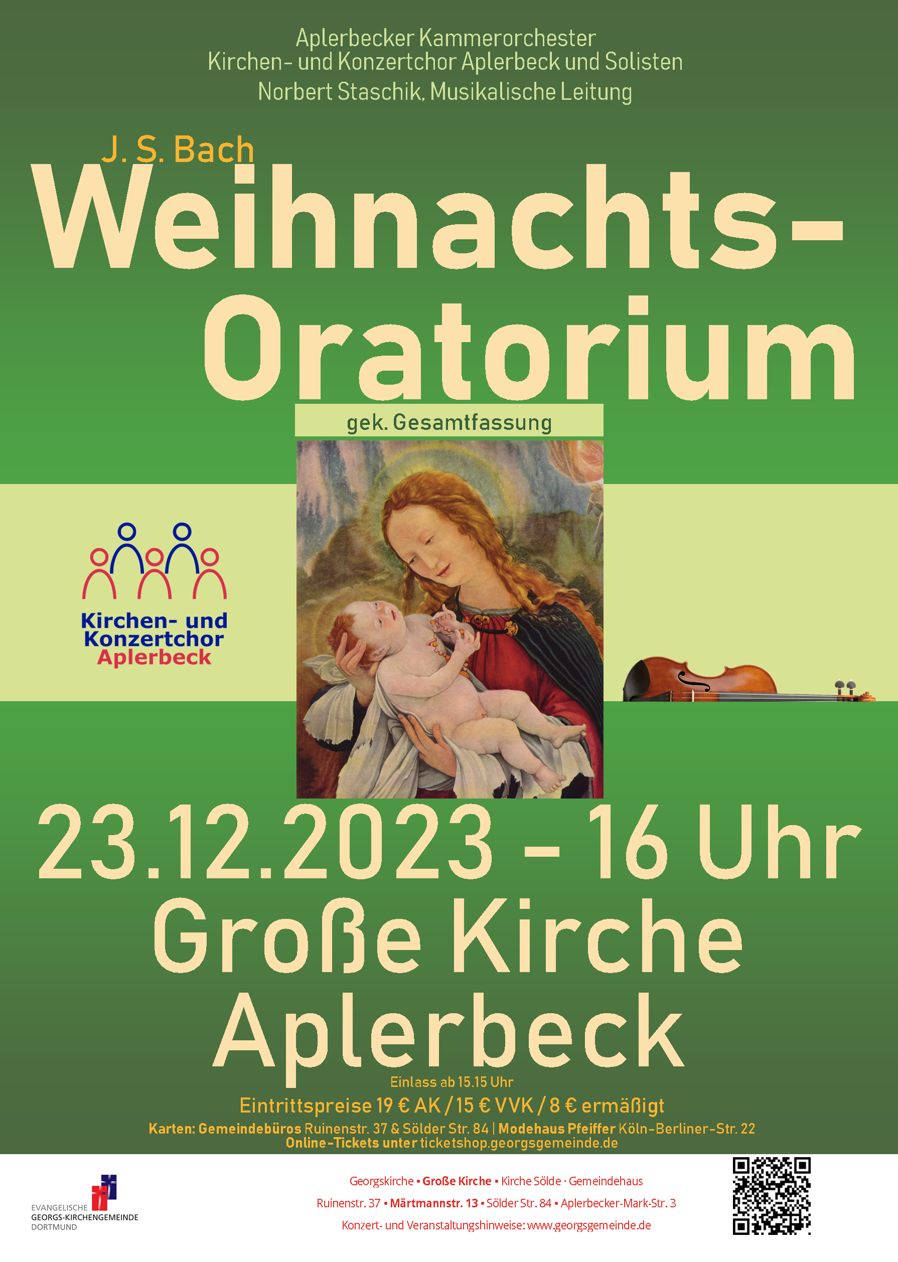 Plakat Weihnachtsoratorium 2023